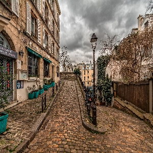 Scenic view of Montmartre, a charming artistic district in Paris