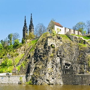 A scenic view of the historic Charles Bridge